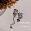 Arreglo Brillante Broche Lazo Gema Diseñador Chapado Oro 18K Estrella Zirconia Afilada Aretes Mariposa Medieval