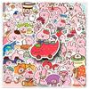52 Kana Hera Desenhos Animados Adesivos Bonito Coelho Rosa Expressão Saco Decorativo Copo de Água Celular Shell Mão Conta Adesivos