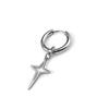 Brincos de estrela de cinco pontas em cerâmica estilo coreano moda brincos personalizados venda quente transfronteiriça brincos de aço titânio para casal homens e mulheres