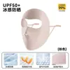 Mascarilla de Protección Solar para Mujer, Mascarilla Facial Anti-UV, Sombrilla para Ciclismo al Aire Libre en Verano, Protección Facial Completa, Mascarilla Transpirable de Seda de Hielo