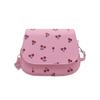 Bolsa Cruzada de Hombro Único Moda Linda y Dulce Estilo Verano 2025 Estilo Coreano Moderna Hermosa Bolsa tipo Silla con Estampado de Cerezas para Mujer