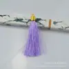6cm Tocados Aleación Plástico Gorra Pendientes Borla Flecos Seda de Hielo Bolsita para Ropa Accesorios de Borla Colgante Accesorios de Peso