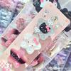 Celebridad de Internet Estilo Dulce y Cool Lazo Kt Cat Negro Rosa Plateado Perlado Estrella de Cinco Puntas Dibujos Animados Horquilla para el Cabello para Niños Horquilla Lateral para Niña