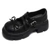 Zapatos JK de Cuero Pequeños de Tacón Grueso con Tira Cruzada Estilo Retro Británico para Mujer 2026 Nuevo Otoño Tacón Alto Lazo Mary Jane Zapatos de Salón