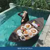 Bandeja Flutuante para Piscina de Villa Casual Prato de Jantar para B&B de Celebridade da Internet Café da Manhã Hotel Chá da Tarde Cesta de Rattan