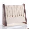 Rack de joias de nogueira Armazenamento Rack de brincos Rack de colar Rack de corda de mão Suporte de anel Adereços Rack de exibição de joias
