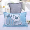 Funda de almohada de algodón puro con botones a presión, una sola pieza, adecuada para almohadas de jardín de infancia y de estudiante, 35* Algodón de gasa para niños