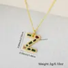 Europa y Estados Unidos venta caliente transfronteriza collar con colgante de 26 letras inglesas cobre microincrustado circonita accesorios diy colgante al por mayor