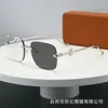 2026 Nuevas Gafas de Sol Sin Marco Retro Personalizadas con Templo en Forma de Serpiente para Mujer, Color Degradado, Moda Tendencia