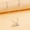 Collar de Perla y Estrella de Zirconia Transfronterizo Europeo y Americano, Cadena de Clavícula Simple de Lujo Ligero de Nicho, Accesorio de Cuello Versátil de Moda de Nicho para Mujer