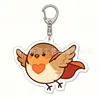 Pingente Chaveiro Acrílico Pisco-de-peito-ruivo Europeu Desenho Animado Criativo Presente Decoração de Mochila Mercadoria de Anime Transfronteiriça