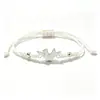 Pulsera de aleación con diseño de mil grullas de papel tejidas a mano, accesorios, paloma de la paz simple en blanco y negro, venta al por mayor de fábrica