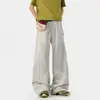 Pantalones Casuales Transpirables de Malla Estilo Americano para Hombres y Mujeres, Pantalones Largos Deportivos de Diseño Retro para Verano, Pantalones Sueltos de Secado Rápido de Marca de Moda