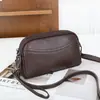 Bolsa Transversal Pequena de Couro Vintage para Mulheres, Feita de Couro Bovino de Couro de Flor Integral Tanning Vegetal, Bolsa Quadrada Versátil de Ombro para Mulheres, Bolsa para Celular