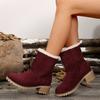 Invierno nuevo europeo y americano talla grande botas de nieve zapatos usar botas de tacón grueso para mujer niños mayoreo comercio exterior