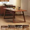Mesa Retangular Simples para Jantar para Uso Doméstico, Mesa de Fast Food para Sala de Jantar de Apartamento, Mesa Grande Conjunto de Mesa e Cadeiras para Jantar