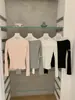 WGWE Outono Estilo Coreano Minimalista Básico Versátil Slim Fit Roupa Íntima Ombro a Ombro Manga Longa Camiseta W10676