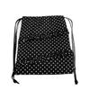 Mochila de Puntos Blancos y Negros, Dulce con Volantes Plisados y Cordón, para Viaje, Ligera, Gran Capacidad, Mochila Escolar