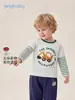 Camiseta de Manga Longa Falsa Duas Peças para Meninos Jellybaby Roupas de Outono para Crianças Tops Infantis Camisetas Básicas Roupas de Bebê para Outono