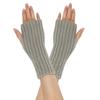 Guantes de lana cálidos de otoño e invierno, guantes sin dedos de punto con mangas largas de lana, mangas falsas, guantes rectos con borde cruzado, guantes cálidos