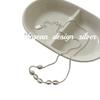 Joyería minimalista de plata de ley 925 para influencers coreanos y japoneses, collar ovalado empalmado, gargantilla sencilla de nicho de alta gama