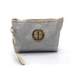 Bolsa de mão rosa vibrante europeia e americana bolsa de lona rosa dourado bolsa de cosméticos verde fabricante de origem Mingtai