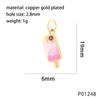 Collar Pulsera Accesorios Rana Chapado en Oro Cobre que Conserva el Color con Circonita Ojo del Diablo Llave Helado Labios Más Vendidos Europeos y Americanos