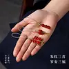 Nueva cadena para teléfono de estilo chino de ágata roja con espino confitado creativo, con alto contenido de cinabrio, una cadena de petardos, colgante de teléfono de estilo tradicional chino