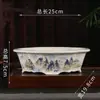 Maceta de flor de arena morada pintada al por mayor de fábrica, hecha a mano, rectangular para suculentas, grande, pequeña, creativa, para bonsái, orquídea, maceta especial