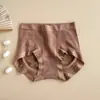 Calcinha feminina sem costura, cintura média, levanta bumbum, plus size, 100A antibacteriana, com forro de cogumelo reishi e seda de amoreira, modelo biquíni triangular, atacado