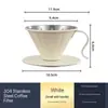 Filtro de Café Gotejamento de Aço Inoxidável Copo Filtrante Gotejamento Conjunto de Filtro Gotejamento