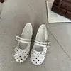 Nueva Colección Otoño 2026: Zapatos planos estilo francés con lunares pequeños, un lazo y doble tira - Zapatos Mary Jane para mujer