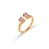 Moda Ins Europea y Americana Simple Lujo Accesible Combinación Joyería de Mano Anillo de Acero Inoxidable Chapado en Oro de 18K con Circonio para Mujeres