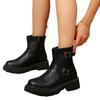 Botas Martin de Talla Grande Transfronterizas de Comercio Exterior para Mujer 2024 Otoño e Invierno Nuevo Estilo Europeo y Americano Punta Redonda Botas de Motociclista al por Mayor