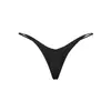Tanga Fio Dental de Alça Fina Dupla Camada Leite de Seda Cintura Baixa V Profundo Biquíni Roupa Íntima Feminina Lingerie Sexy