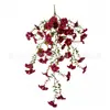 Popular enredadera artificial de plástico de narcisos para decoración de paredes del hogar, exteriores y bodas, flores artificiales de seda para decoración de bodas