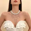 Collar multielemento de diseño de nicho moderno y único para mujer, cadena de clavícula elegante y sofisticada de estilo europeo y americano