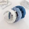 Estilo Nuevo Otoño e Invierno Crema Estilo Sal Marina Estilo Suave Diadema Retro Celebridad de Internet Elegante Diadema de Punto Plisada de Ala Ancha