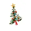Z1236 Broches Europeos y Americanos Más Vendidos, Broches de Corona Navideña, Papá Noel, Broches de Árbol de Navidad al por Mayor