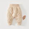 Calça de Inverno à Prova de Vento de Cintura Alta para Bebês Meninos e Meninas Acolchoada Quente Calça de Outerwear Quente Tipo Abóbora Grande para Uso Externo