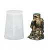 Molde de silicone para vela de coruja mãe e filho tridimensional ornamento de águia molde de decoração de mesa para casa escritório estudo águia