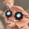 Botões de Camélia Vintage com Cravação de Diamantes Estilo Francês, Botões Metálicos de Alta Qualidade Luxo Estilo Chanel para Casaco, Suéter, Terno