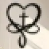 Arte em Ferro Transfronteiriça Cruz Estátua Decoração de Parede Pendente de Parede Decoração de Sala de Estar Interna Artesanato em Silhueta Oca em Forma de Coração Ornamento Pendente