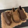 Zapatos Birkenstock gruesos de estilo británico retro para mujer, nuevo modelo de otoño 2006, zapatos de una sola pieza sin cordones que aumentan la altura, de corte profundo