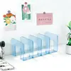Suporte de Livro Transparente, Divisória de Mesa Espessada, Divisória de Dormitório, Estante Suporte para Livros, Caixa de Armazenamento para Livros, Prateleira Divisória de Armazenamento