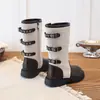 Botas da Moda Color Block Estilo Coreano para Crianças Nova Coleção Primavera/Outono 2026 Botas de Meia-Canela Estilo Britânico para Meninas Solado Macio Versátil Botas Martin