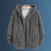 Comercio Exterior Europeo y Americano Amazon Nuevas Blusas de Otoño e Invierno, Chaquetas de Piel, Sudaderas con Capucha Lisas Casuales para Hombre