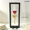Regalo Creativo para el Día de San Valentín: Adorno de Rosa de Cristal en Oro y Plata, Caja de Regalo de Flor Rosa de la Eternidad de Metal, Regalo de Declaración de Amor