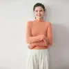 Suéter de Cachemira a Rayas de Cuello Medio Alto para Mujer, Otoño e Invierno, Ajustado, Capa Base, Agradable al Tacto, Cómodo, Tejido Ajustado, Tejido