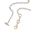 Colar com Fecho Tipo Clasp de Aço Inoxidável Jieding Design de Nicho Joia Popular Transfronteiriça Corrente Cubana de Luxo Leve Titânio Aço Europeu e Americano